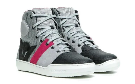 Женские мотоциклетные кеды Dainese York Air Lady серо-розовые, 36
