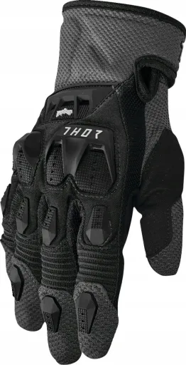 Перчатки для кросса, ATV и квадроцикла THOR TERRAIN BLACK/CHARCOAL, чёрные, M