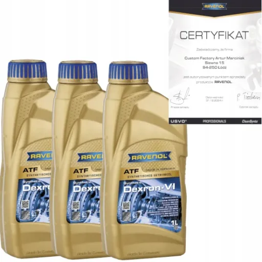 3× трансмиссионное масло ravenol atf dexron vi 1 литр
