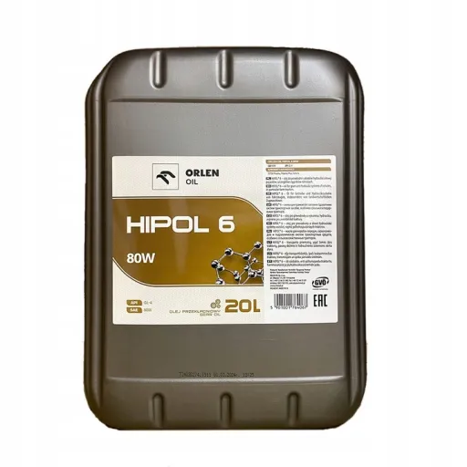 Масло трансмісійне hipol 6 80w 17кг 20л орлен